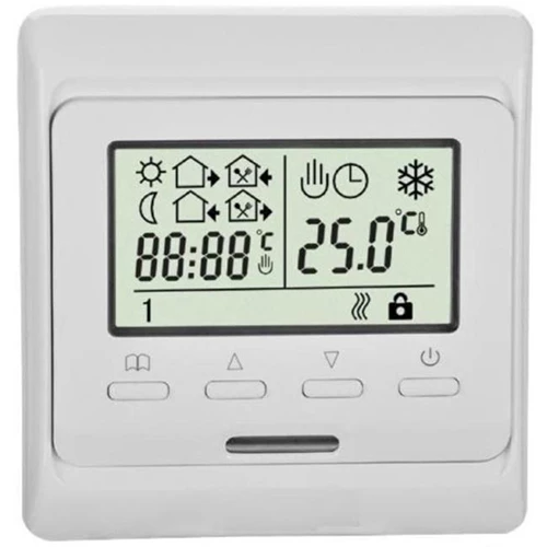 Терморегулятор программируемый Heatup E 51.716 с ЖК-экраном для систем обогрева Терморегулятор программируемый Heatup E 51.716 с ЖК-экраном для систем обогрева