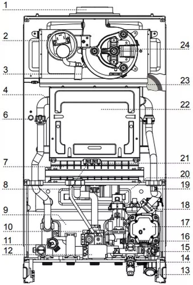 Котел газовый Ariston ALTEAS XC 24 FF 25.8 кВт настенный конвекционный двухконтурный