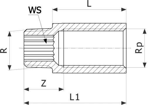 Удлинитель Viega 3525 1/2″ Дн15 Ру25 длина 12.5 мм, внутренняя/наружная резьба, корпус – бронза