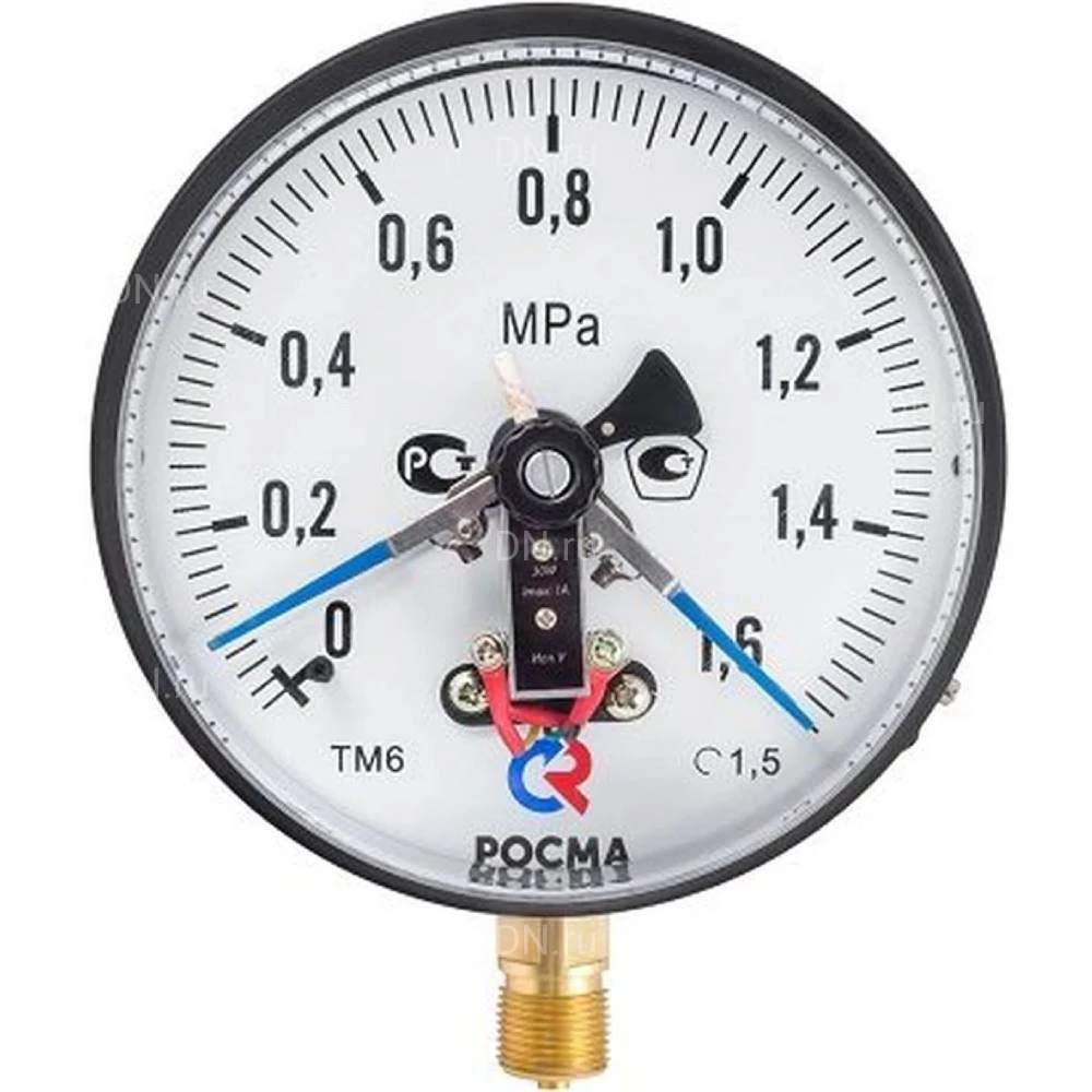 Вакуумметр РОСМА ТВ-610Р.05 (-1-0кгс/см2) М20х1.5 1.5 IP54 общетехнический 150мм, тип - ТВ-610Р, радиальное присоединение, электроконтактная приставка тип V, с DIN-разъемом, -1-0кгс/см2, резьба М20х1.5, класс точности 1.5