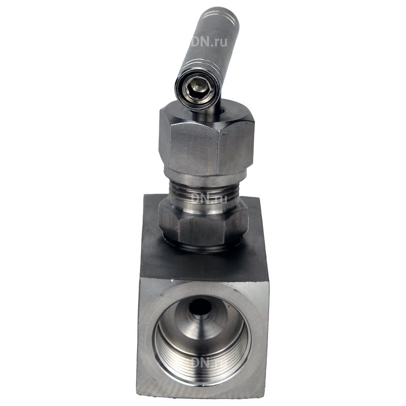 Клапан игольчатый VN3131M-T-Ht 2″ Ду50 Ру400 резьбовой, корпус - нержавеющая сталь 304, уплотнение - металл, с Т-образной рукояткой