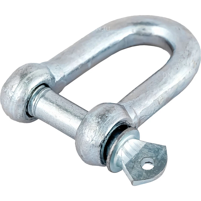 Скоба КМП DIN 82101 тип А (без гайки и шплинта), такелажная, прямая, диаметр - 8мм, материал - углеродистая сталь, покрытие - цинк