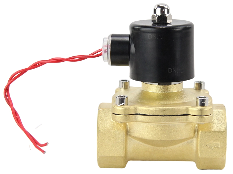 Клапан электромагнитный соленоидный двухходовой прямого действия DHDF11-NO Ду50 (2 дюйм), Ру6 погружной фонтанный, быстрого реагирования корпус - латунь, уплотнение - NBR, с катушкой серии F 220В